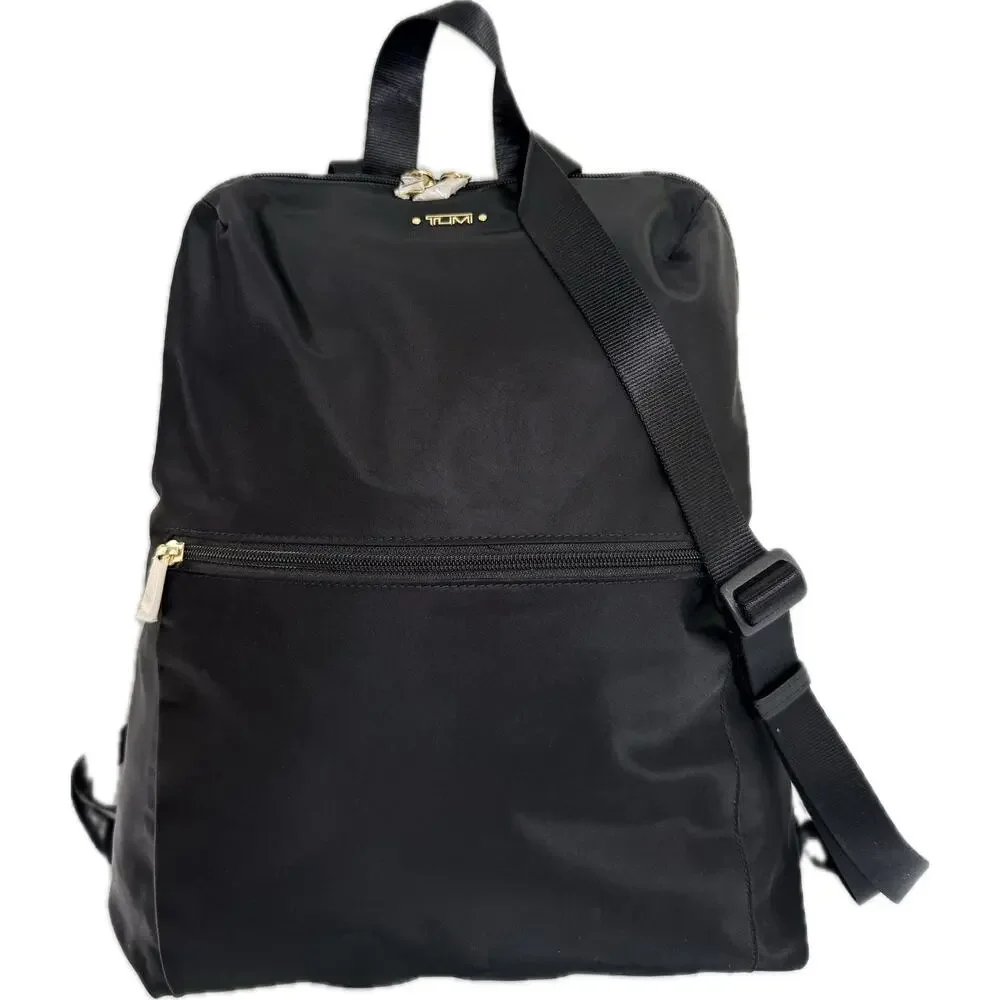 TUMI Voyager Nylon Backpack Lightweight Fold Away Just in Case Tavel Bag Black